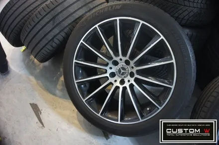 메르세데스 벤츠 GLC220d 쿠페 마차 휠 블랙유광 휠도색 + AMG 레드 캘리퍼도색. / 용인 처인구