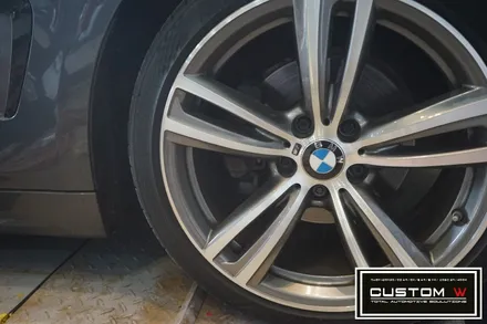 BMW 428I 고스트크롬 휠도색, 레드 캘리퍼도색. / 용인 처인구