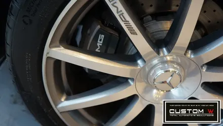 벤츠 C217 S63AMG 쿠페 맷블랙 휠도색, 레드 캘리퍼도색. / 용인 처인구