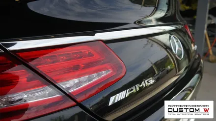 벤츠 C217 S63AMG 쿠페 더욱 강력한 퍼포먼스 스타일링을 위한 블랙유광 휠도색, 레드 캘리퍼도색. / 용인 처인구