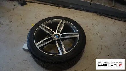 BMW 118d 블랙유광(하이그로시 블랙) 휠도색. / 용인 처인구