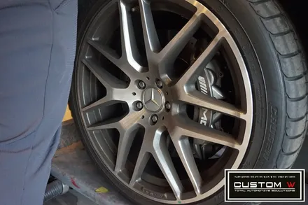 벤츠 GLE63AMG 블랙유광 휠도색 그리고 캘리퍼 도색 작업까지.! / 용인 처인구