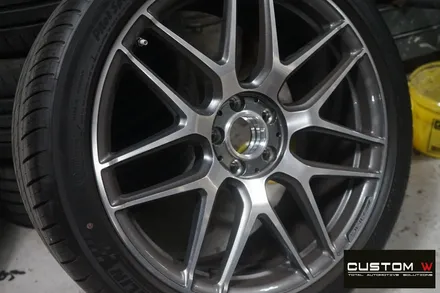 벤츠 S63 AMG 카브리올레 무광 블랙 실버 투톤 휠도색. / 용인 처인구