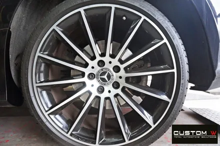벤츠 CLS400d 블랙유광 휠도색 & 골드 캘리퍼 도색 / 용인 처인구