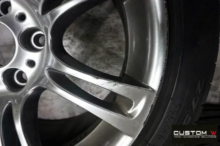 BMW 528i 휠 수리 후 고스트크롬 휠 도색 / 용인 처인구
