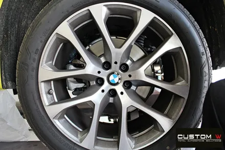 BMW 신형 G05 X5 30d 블랙유광 휠도색 + 블루 캘리퍼 도색 / 용인 처인구