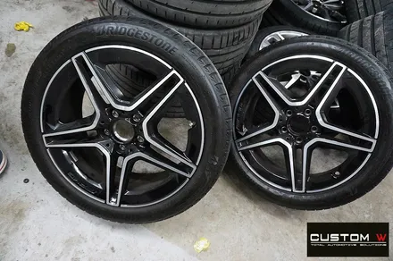 벤츠 20년 신형 CLA250 블랙유광 휠도색 + 애시드 그린(ACID GREEN) 형광 캘리퍼 도색 / 용인 처인구