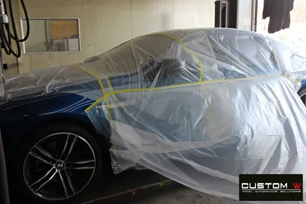 BMW 640d 휠 상처 수리 후 블랙유광 휠도색 + 블루 캘리퍼 도색 / 용인 처인구