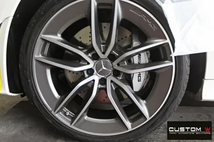 벤츠 CLS53 AMG 블랙실버 유광 투톤 휠도색 + 레드 캘리퍼 도색 / 용인 처인구