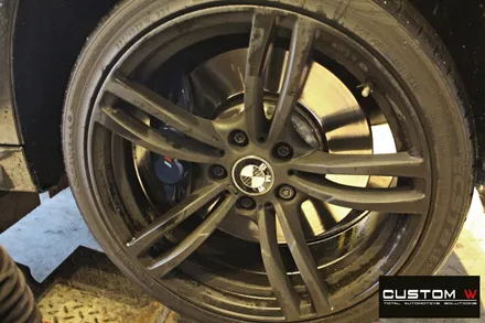 BMW 428i 437M 19인치 기존 잘못된 수리 도색 약품 박리 후 블랙유광 휠도색 / 용인 처인구