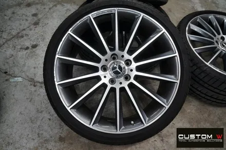 벤츠 W213 E350 20인치 마차휠 상처 수리 후 블랙유광 휠도색 / 용인 처인구