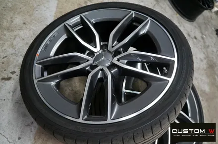 벤츠 21년식 E53 AMG 블랙 실버 투톤 무광 휠도색 + 건메탈 캘리퍼 도색 / 용인 처인구