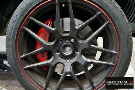 벤츠 신형 G63 AMG 휠 상처 수리 후 블랙 레드 무광 투톤 휠도색 / 용인 처인구