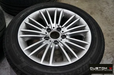 BMW F10 520d 휠 상처 수리 후 고스트 크롬 휠도색 / 용인 처인구