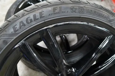 BMW 5시리즈 647M 휠 상처 수리 후 블랙유광 휠도색 / 용인 처인구
