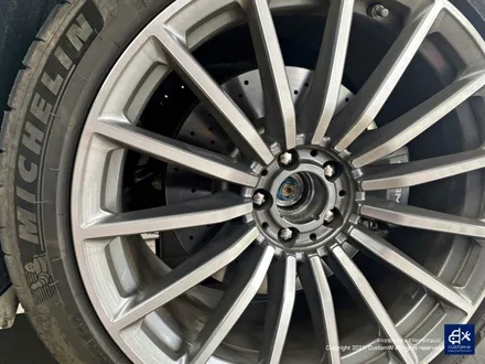 벤츠 GT43 AMG 블랙 실버 투톤 휠도색 & 카본 세라믹 골드 캘리퍼 도색 / 용인 처인구