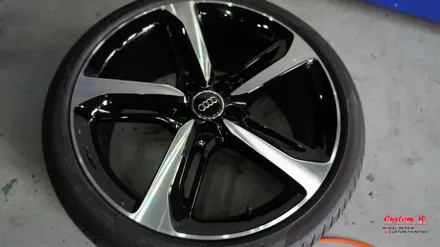 A7휠을 RS7 다이아몬드컷팅휠 처럼 만들다! 다이아몬드컷팅 휠수리를 이용한 블랙폴리쉬 휠 만들기. / 용인 처인구
