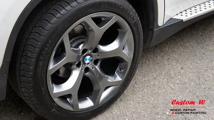 BMW X6 20인치 Y스포크 휠수리 후 고스트크롬 휠도색. / 용인 처인구