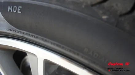 벤츠 S500 상처난 휠 다른 휠과의 이질감없도록 다이아몬드컷팅 휠수리. / 용인 처인구