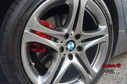 BMW 640D 블루와 레드 캘리퍼도색, 고스트크롬 휠도색. / 용인 처인구