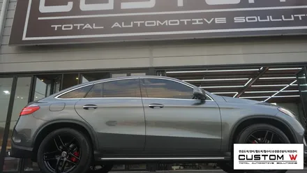 벤츠 GLE 350d 쿠페 블랙유광 휠도색, 레드 캘리퍼도색. / 용인 처인구