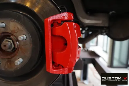 레인지로버 보그 오토바이오그래피  블랙 유광 휠도색 그리고  레드 캘리퍼 도색 작업까지.! / 용인 처인구