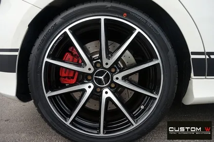 벤츠 A45AMG 상처난 다이아몬드 컷팅 휠 수리 후, 블랙 폴리시 휠로 만들었습니다. / 용인 처인구
