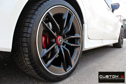 벤츠 CLS53 AMG 2개 다이아몬드 컷팅 휠 수리 (+마차휠 1개 박리후 블랙유광 휠 도색) / 용인 처인구