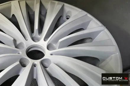 BMW 5GT 휠 상처 수리 후 블랙유광 휠도색 + 블루 캘리퍼 도색 / 용인 처인구