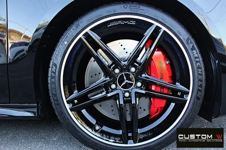 벤츠 CLA 45 S AMG 유광 블랙실버 투톤 휠도색 / 용인 처인구