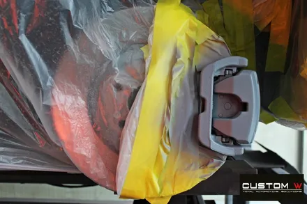벤츠 CLS53 AMG 블랙실버 유광 투톤 휠도색 + 레드 캘리퍼 도색 / 용인 처인구