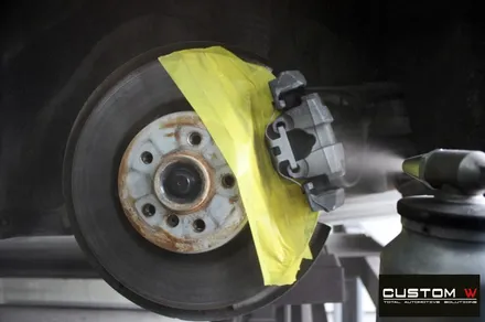 BMW 750Li 휠 상처 수리 후 고스트 크롬 휠도색 + 블랙 캘리퍼 도색 / 용인 처인구