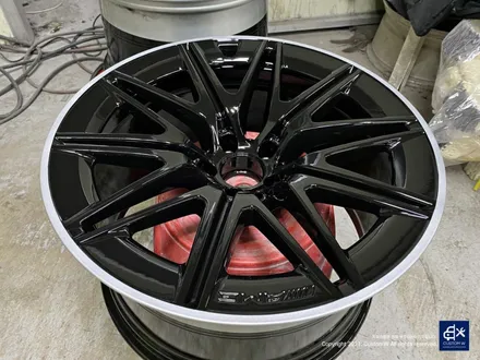 벤츠 GT43 AMG 휠수리 후 블랙 실버 투톤 유광 휠도색 / 용인 처인구
