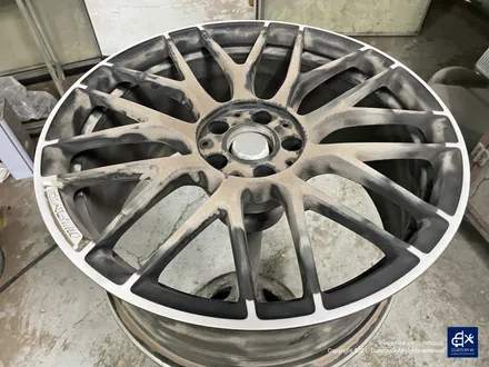 벤츠 C63 AMG 쿠페 휠수리 후 무광블랙 휠도색 + 레드 캘리퍼 도색 / 용인 처인구