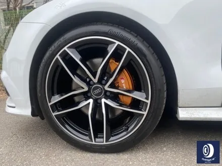 아우디 A7 50TFSI 20인치 다이아몬드 커팅 가공을 이용한 블랙 폴리시 커스텀 투톤 휠도색 + 심각한 부식 제거 후, 카본 세라믹 골드(오렌지 골드) 캘리퍼 도색 작업까지_! / 용인 처인구