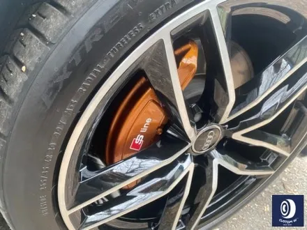 아우디 A7 50TFSI 20인치 다이아몬드 커팅 가공을 이용한 블랙 폴리시 커스텀 투톤 휠도색 + 심각한 부식 제거 후, 카본 세라믹 골드(오렌지 골드) 캘리퍼 도색 작업까지_! / 용인 처인구