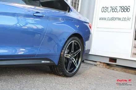 BMW 4시리즈 슈니처(AC Schnitzer) 도색 휠을 다이아몬드컷팅휠(블랙폴리시)로 변신하다. / 용인 처인구