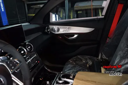 신차 GLC 43 AMG 쿠페 C292 차량의 레드 캘리퍼도색, 에어발란스, 이오나이져. / 용인 처인구
