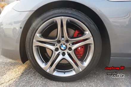 BMW 640D 블루와 레드 캘리퍼도색, 고스트크롬 휠도색. / 용인 처인구