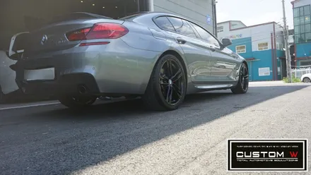 BMW 640d 블랙유광 휠도색, 고스트크롬 휠도색 2가지 컬러 휠도색 작업 함께 보기. / 용인 처인구