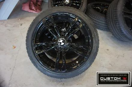 BMW 320D 441M  블랙유광 휠도색 작업 입니다.! 분당 용인 수입차 BMW 휠수리 휠도색 커스텀W / 용인 처인구
