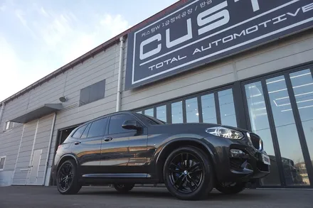 BMW X3 19인치 휠 블랙유광 휠도색.! 커스텀W / 용인 처인구