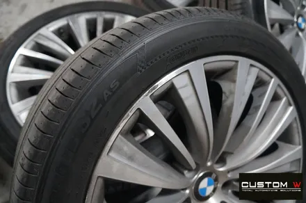 BMW 5GT 휠상처 수리 후, 고스트 크롬 휠도색, 레드 캘리퍼 도색. 커스텀W / 용인 처인구