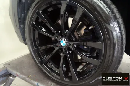 BMW X6 휠 상처 수리 후, 블랙 유광 휠도색, 부식 녹 제거 후, 캘리퍼 도색. / 용인 처인구