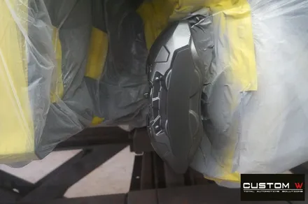 벤츠 C43 AMG 카브리올레 무광 블랙 휠도색 + 건메탈 그레이 컬러 캘리퍼 도색 / 용인 처인구