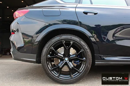 기존 고객님 1개 수리 특집 - BMW 528i, X6 휠 상처 수리 후 블랙유광 휠도색 / 용인 처인구