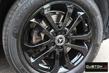 벤츠 GLE350d 휠 상처 수리 후 블랙 유광 휠도색 / 용인 처인구