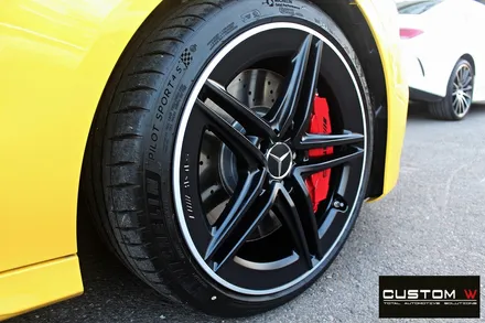 벤츠 CLA 45 S AMG 무광 블랙실버 투톤 휠도색 / 용인 처인구