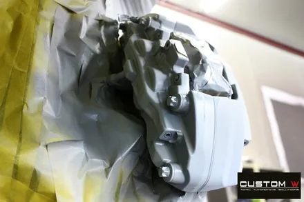 벤츠 GLC300 블랙유광 휠도색 + 레드 캘리퍼 도색 / 용인 처인구