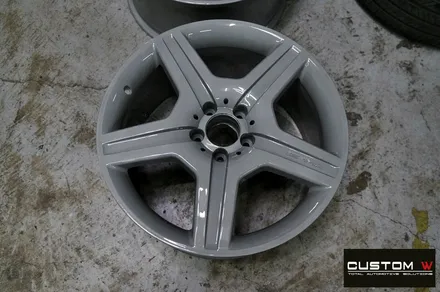 벤츠 W221 S500 기존 잘못된 휠수리 도색 이력 약품 박리 후 하이퍼 실버 휠도색 / 용인 처인구